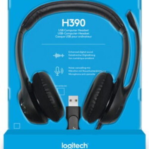 Casque USB avec microphone H390 – Noir